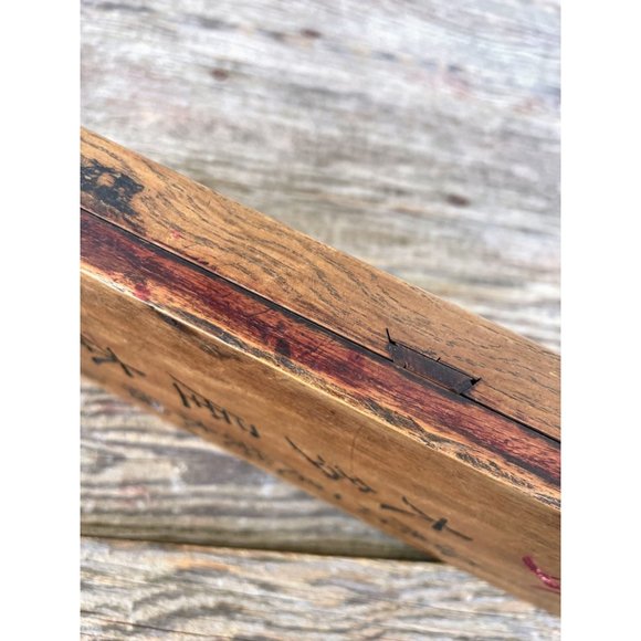 Antique Japanese Wood Abacus Calculator 15 rows 90 beads Signed - Picture 10 of 11